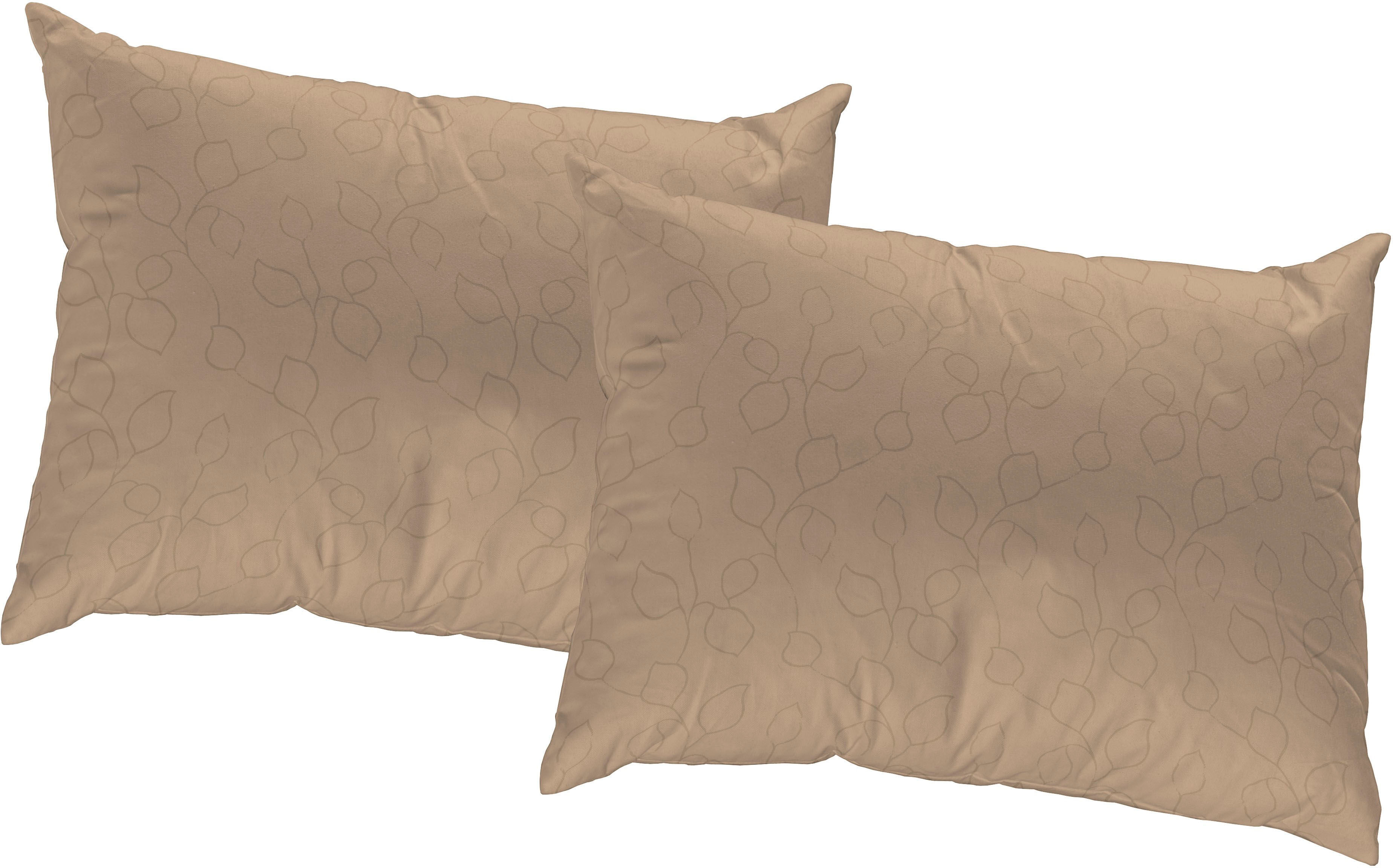 Dekokissen WIRTH "Westport" Gr. 3, grau (taupe, ranken), B:40cm L:60cm, Obermaterial: 100% Polyester, Dekokissen_Sitzkissen_Kissenhüllen, Dekokissen taupe, ranken B/L: 40cm x 60cm, 2 Stk.