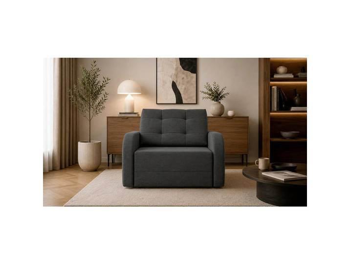 Mid.you Schlafsessel Arizona 80, Grau, Kunststoff, 100x90x101 cm, Stoffauswahl, inklusive Armlehnen, Wohnzimmer, Sofas & Couches, Schlafsofas, Schlafsofas mit Bettkasten