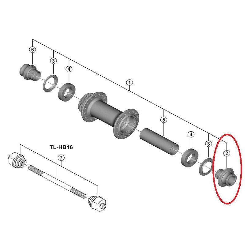 Shimano Achskappe HB-TC500-12 rechts (66448223)