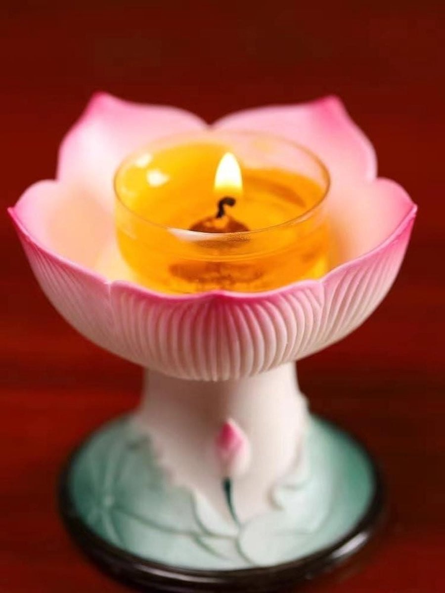 Lotus Keramische Kaarsenstandaard voor Tealights