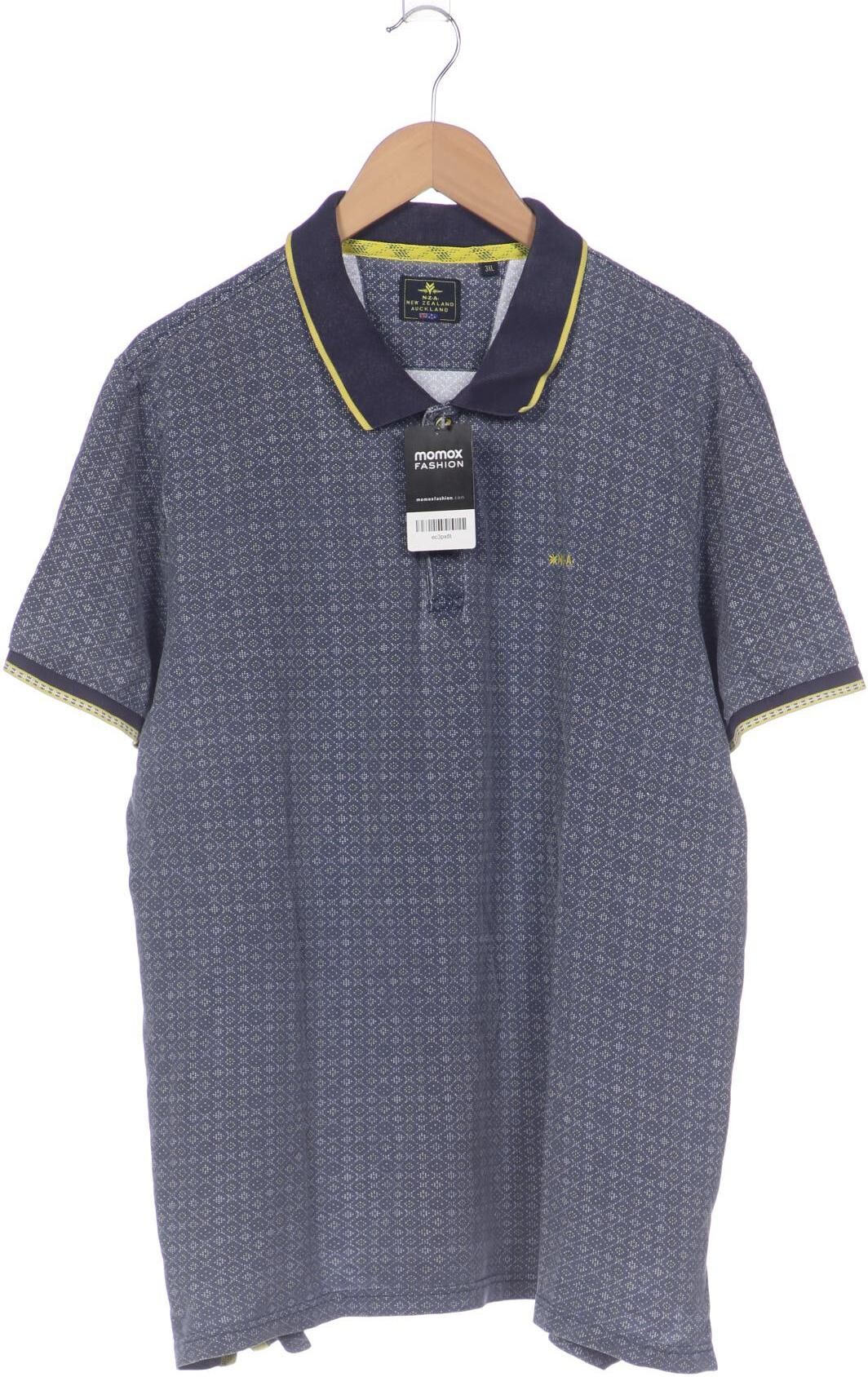 NZA NEW Zealand Auckland Herren Poloshirt, Blau, Gr. 3Xl, Baumwolle - Second Hand