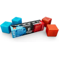 SPYRA SpyraColor Wasserfärbemittel Blau & Rot | Farbstoffpackung für Wasserschlachten | 4 Stück