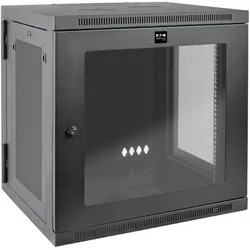 Eaton SmartRack 12U UPS-Depth Wall-Mount Small Rack Enclosure Clear Acrylic Window Hinged (12 HE, 19 Zoll Rack), Serverschrank, Schwarz