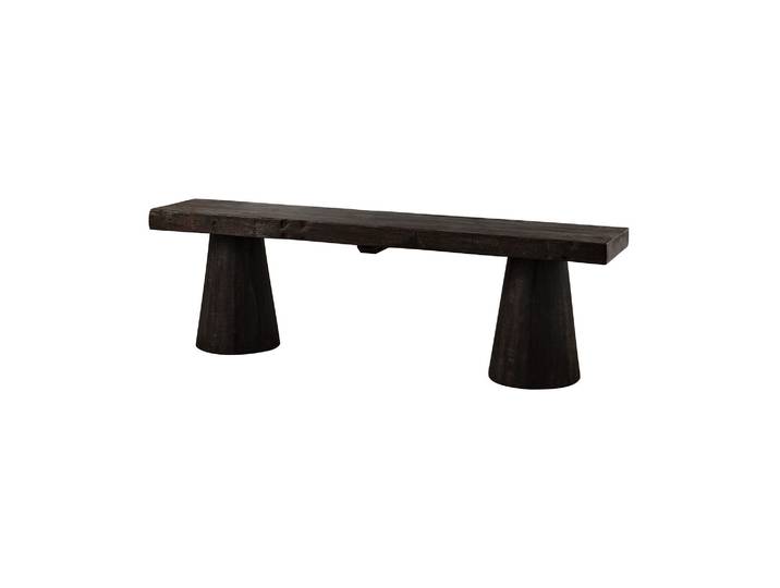 Banc 150 cm bois de manguier noir Clyde