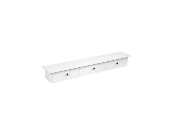 Hansiro Wandregal Schweberegal, Weiß, Holzwerkstoff, 80x10x15 cm, Wohnzimmer, Regal, Wandregal