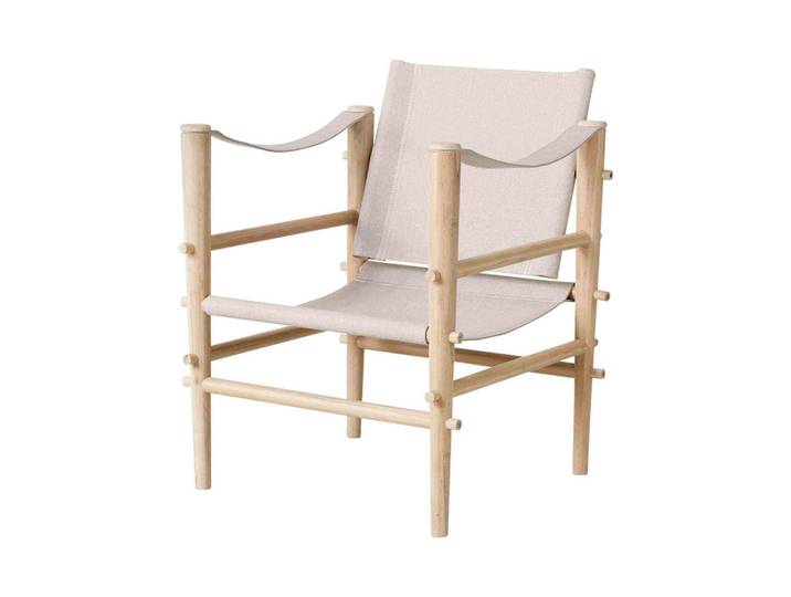 Mid.you Loungesessel, Natur, Holz, Bambus, massiv, konisch, 59x79x61 cm, Wohnzimmer, Sessel, Polstersessel