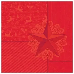PAPSTAR 50 Servietten "ROYAL Collection" 1/4-Falz 40 cm x 40 cm rot "Rising Star"