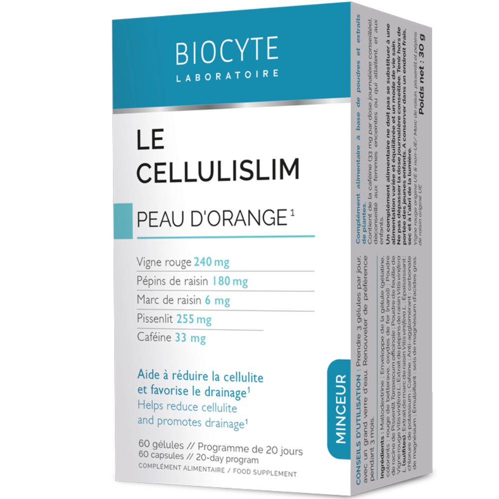 Biocyte Le Cellulislim Food Supplement 60&nbsp;caps. Expiration Date: 2027-01-30