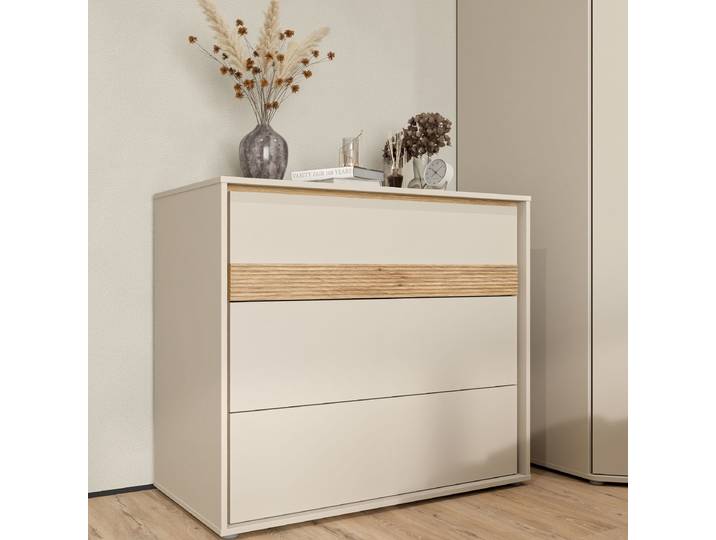 Commode 96 x 84 x 50cm Beige/Marron