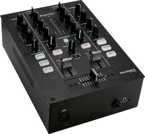 Omnitronic PM-202FX 2-Kanal DJ Mixer Schwarz