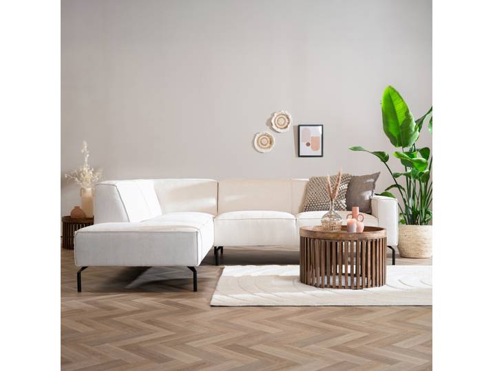 Bronx71 Ecksofa Kansas Stoff beige links