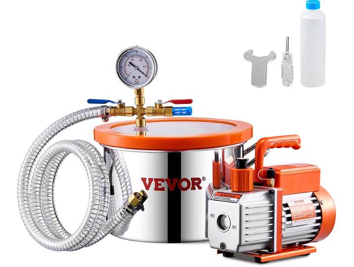 VEVOR 3.5CFM vacuümpomp met 5\,68L vacuümkamervacuümpompkit