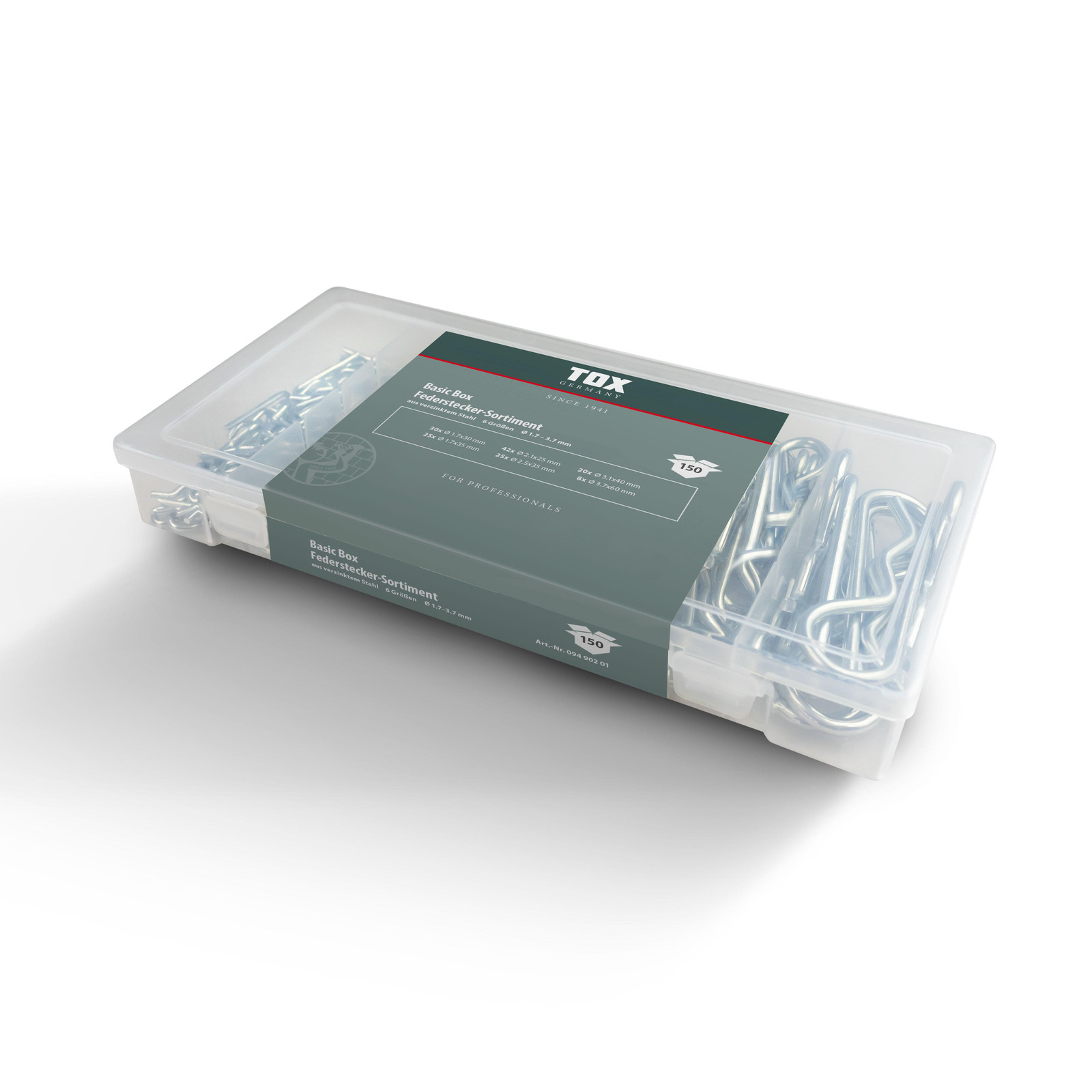 TOX Splinte-Sortiment BASIC 150 stuks