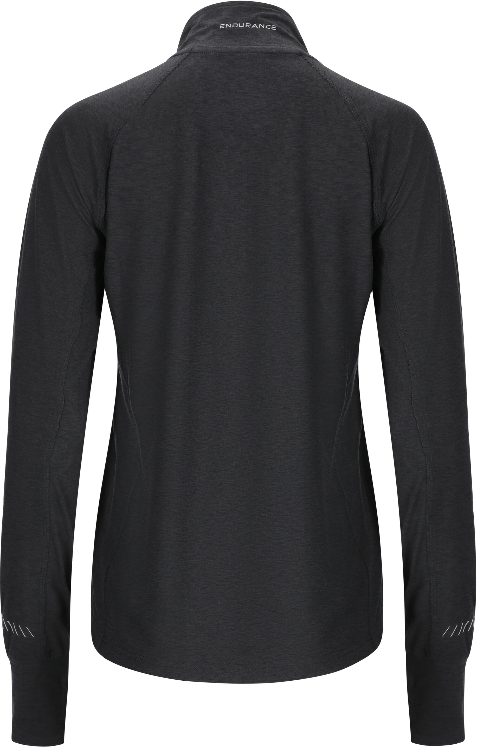 Funktionsshirt ENDURANCE "Canna", Herren, Gr. 34, schwarz, 80% Polyester, 20% Elasthan, unifarben, normal, hoch geschlossener Ausschnitt, Shirts Funktionsshirt, mit cleveren Daumenöffnungen