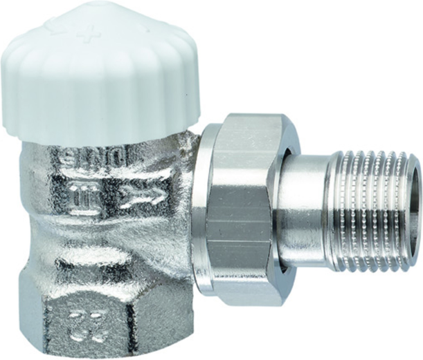 Heimeier V-exact II Thermostat-Ventilunterteil 3451-02.000 Rp 1/2xR 1/2, Eck, verkürzt, Messing