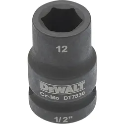 DEWALT EXTREME IMPACT Steckschlüssel 1/2 kurz schlagfest - DT7530-QZ