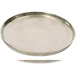 Christmas Decorations Dekoteller 30,5cm Metall Platzteller Tischdeko Unterteller Weihnachten Hochzeit Jubiläum Weihnachtsteller Weihnachtsdeko Silber