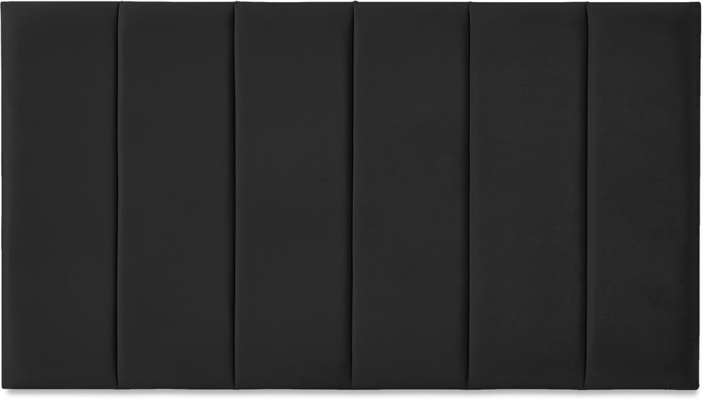 17 Stories Franciene Upholstered Velvet Headboard Black Polyester Kingsize (5')