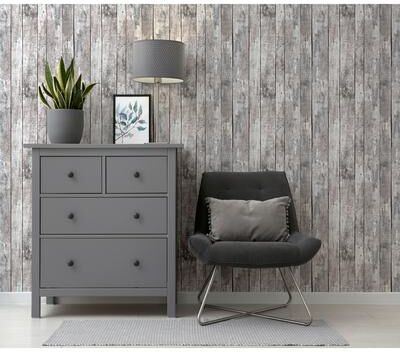 Arthouse Odell Grey Wood Wallpaper - 20.8 in. W x 33 ft. L