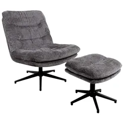 Cantus Sessel mit Hocker SANDY - B/H/T ca. 70.00x87.00x90.00