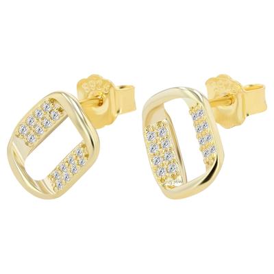 Paar Ohrstecker ADELIA´S "Ohrringe – Ohrstecker aus 925 Silber", Damen, Gr. Damen, Silber 925 (Sterlingsilber), gold, Ohrringe, Ein kleines Geschenk mit großer Wirkung