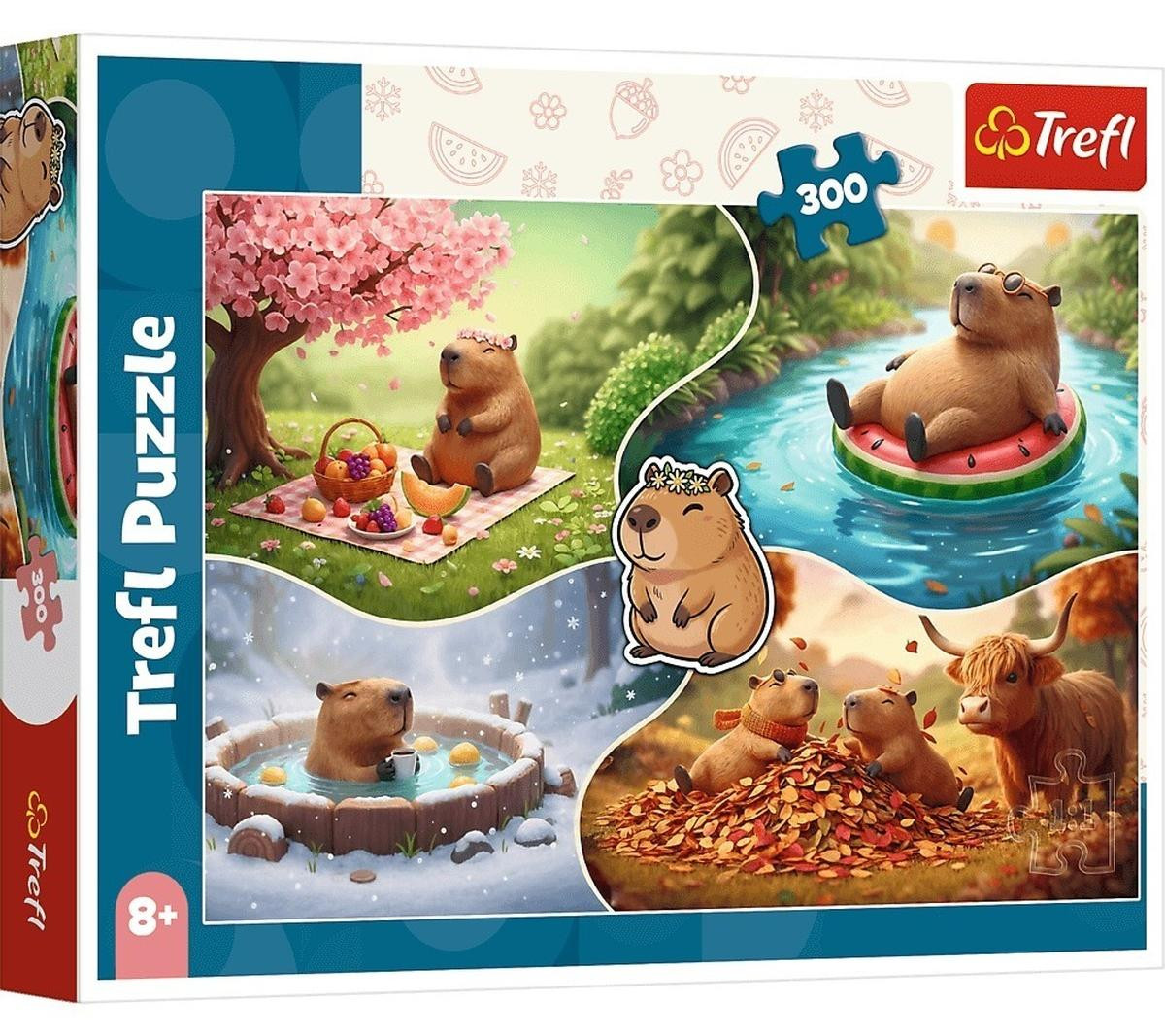 Trefl Puzzel 300 stukjes Vier seizoenen met kapibara's