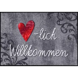 Wohnmatte Herzlich Aquarell