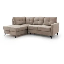 sit & more Ecksofa Valona Stoff Grau Schlamm