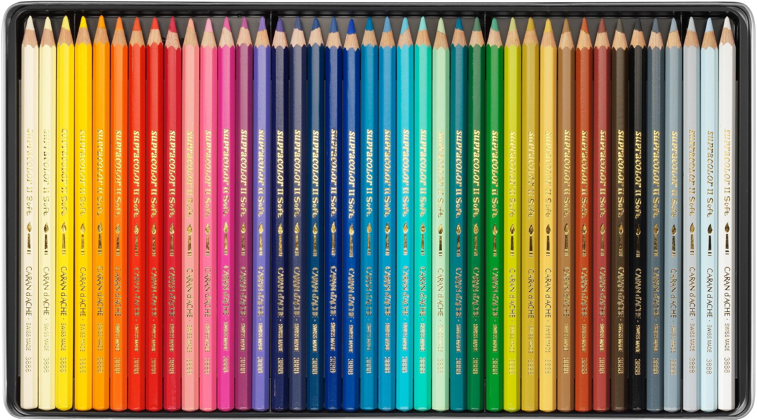 Aquarellstifte "Caran dAche", bunt (mehrfarbig), Stifte, Aquarellstifte mehrfarbig Einheitsgröße