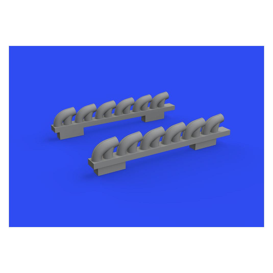 Eduard P-39Q exhaust stacks PRINT 1/72 for ARMA HOBBY (672305)