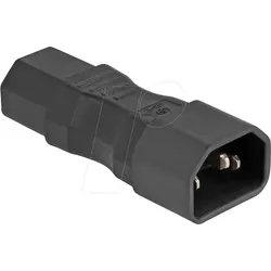 DELOCK 80467 - Netzadapter IEC 60320 - C14 auf C13, Stecker / Buchse, 10 A, ger