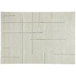 Handweb-Teppich   ¦ beige ¦ Wolle,Baumwolle ¦ Maße (cm): B: 120