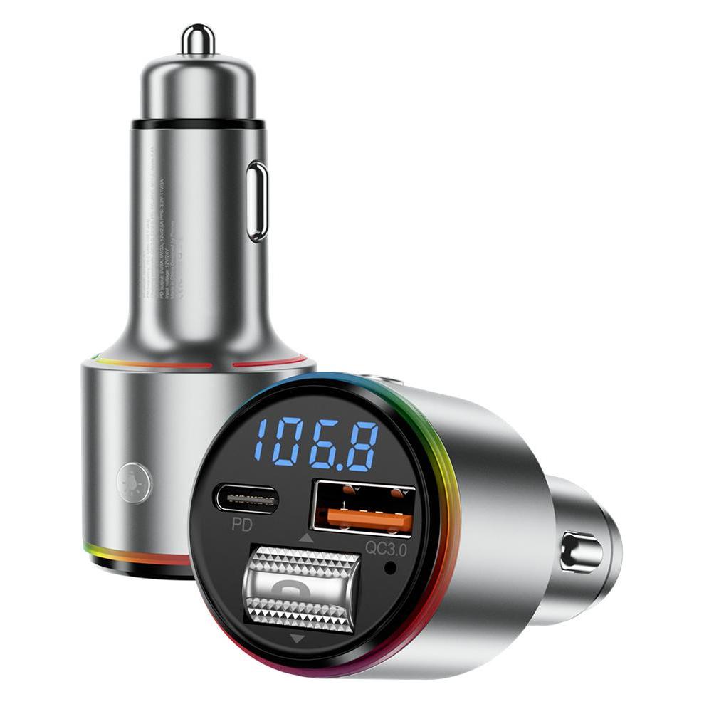 Proove Bluetooth FM Transmitter and Car Charger 1 x USB-A - 1 x USB-C, Silver (65706935)