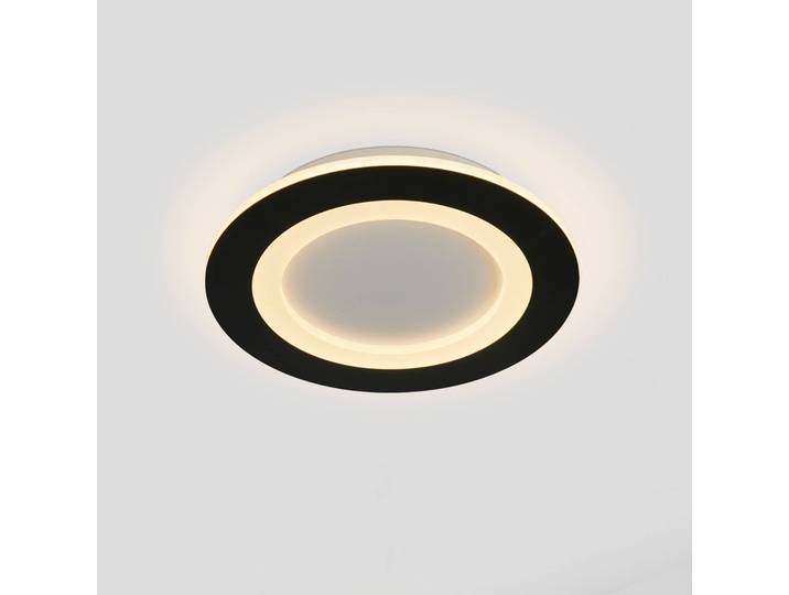 Searchlight Deckenlampe Ringo, dimmbar, schwarz, für Wohn- / Esszimmer, Metall, Modern, Deckenlampe