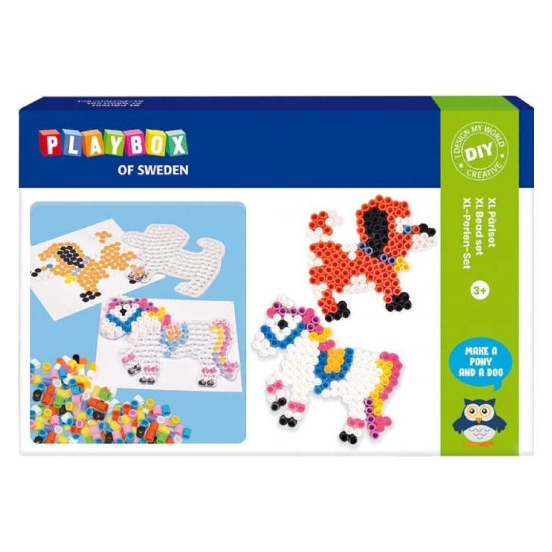 Playbox Bügelperlen Pferd und Hund XL Set 600St. (2456421)