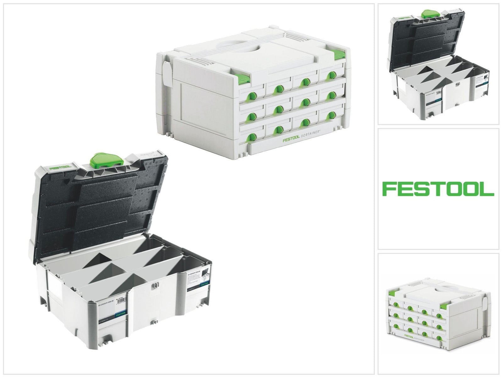 Festool Sortainer Set SYS 3-SORT/12 Assortimentskoffer met Systainer T-LOC SORT-SYS 2 TL Domino