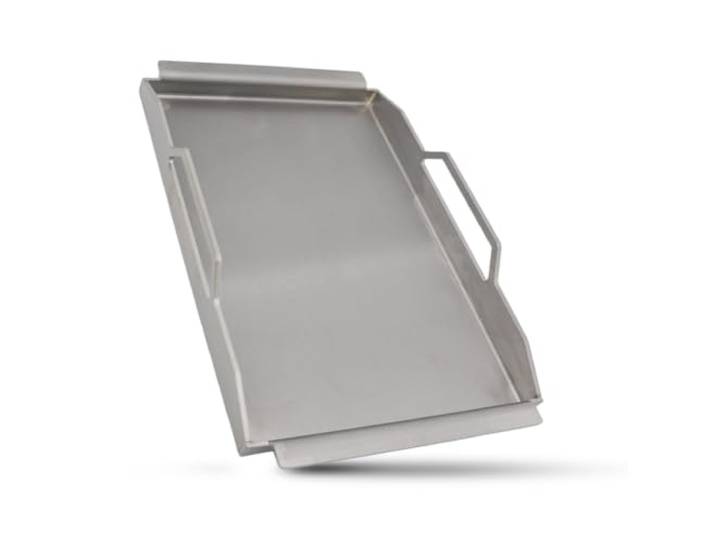 BABOSSA Grill Plancha aus V2A Edelstahl 45 x 23.5 x 8.5 cm – Erstklassige Verarbeitung & perfekte Hitzeverteilung – kompatibel mit jedem Rösle Modell – Teppanyaki Platte 100% Made in Germany