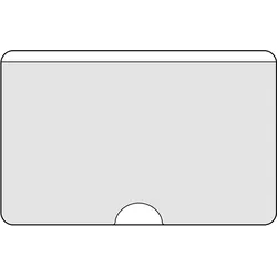 100 Visitenkartentaschen, selbstklebend, PP-Folie Daumenaussparung an der geschlossenen Breitseite | 95 x 60 mm, transparent