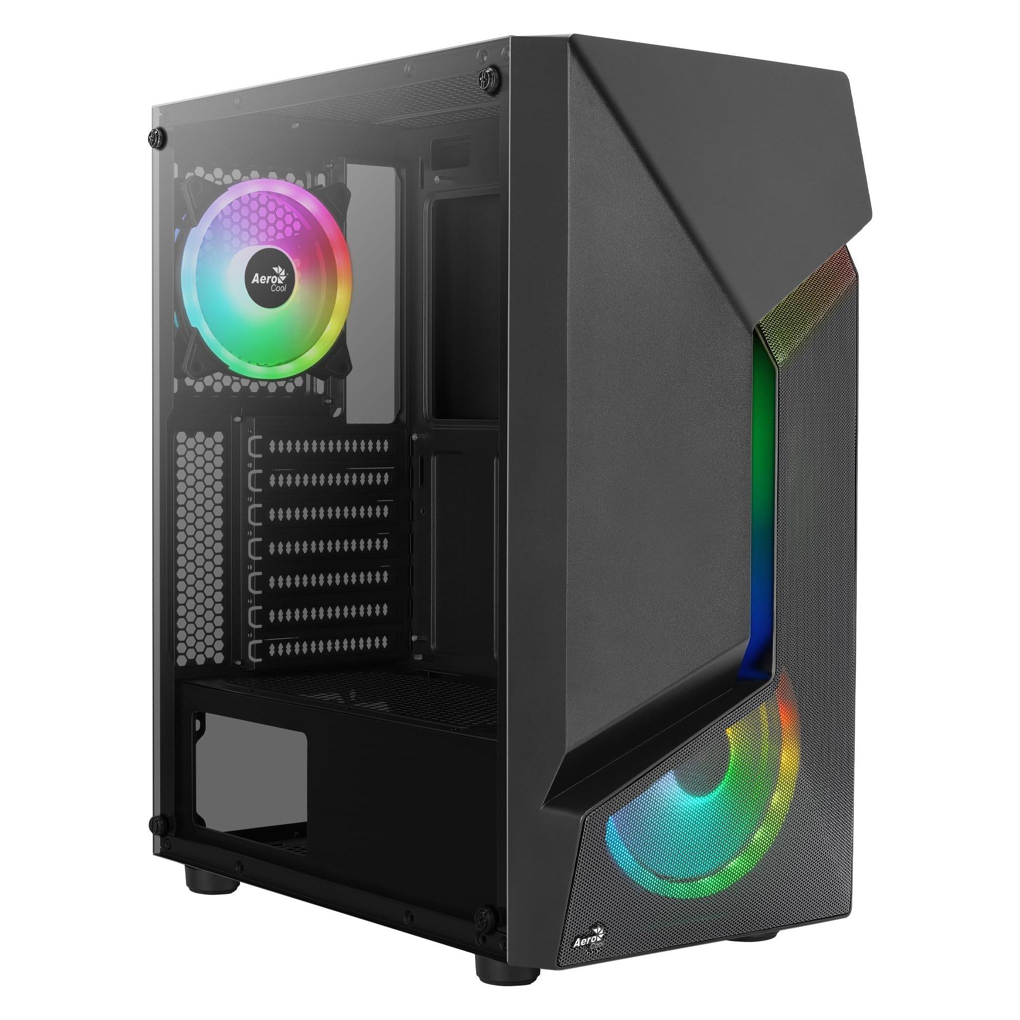 AeroCool Scape-G-BK-v3 Midi-Tower, Tempered Glass, ARGB (ATX, mATX, Mini-ITX) (ACCM-PV36133.11)
