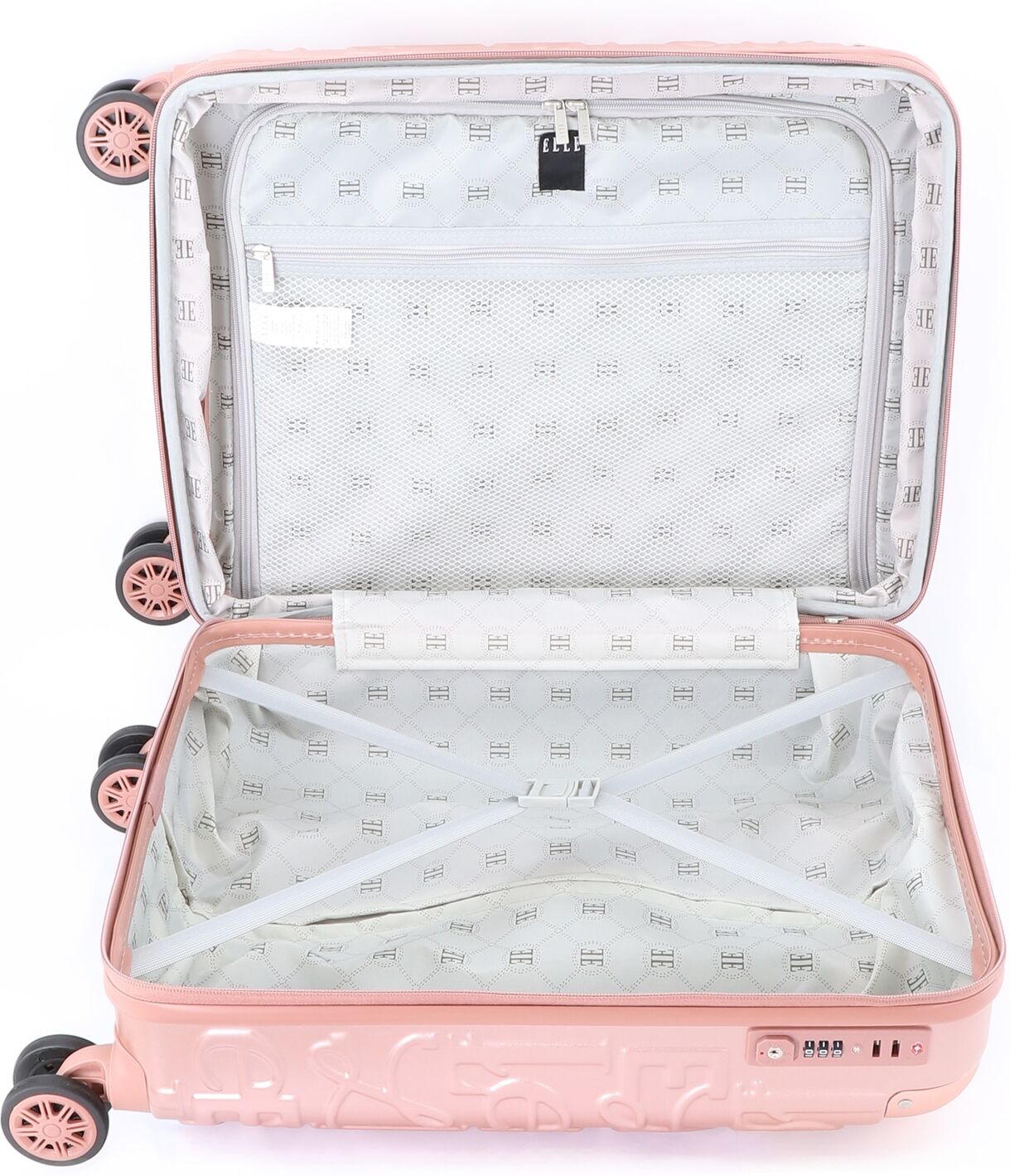 Koffer ELLE "Alors", Gr. B/H/T: 20,5cm x 49cm x 20,5cm, pink, unifarben, Koffer, ABS