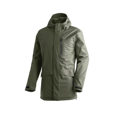 Winterjacke MAIER SPORTS "Peyor long", Herren, Gr. 102, grün (moosgrün), 100% Polyester, Jacken Winterjacke, warme Herren Regenjacke, wattierter Parka, wasserdicht + atmungsaktiv