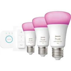 HUE 929002468804 - Starter-Kit, 3x LED-Lampe, Hue Bridge, Dimmschalter