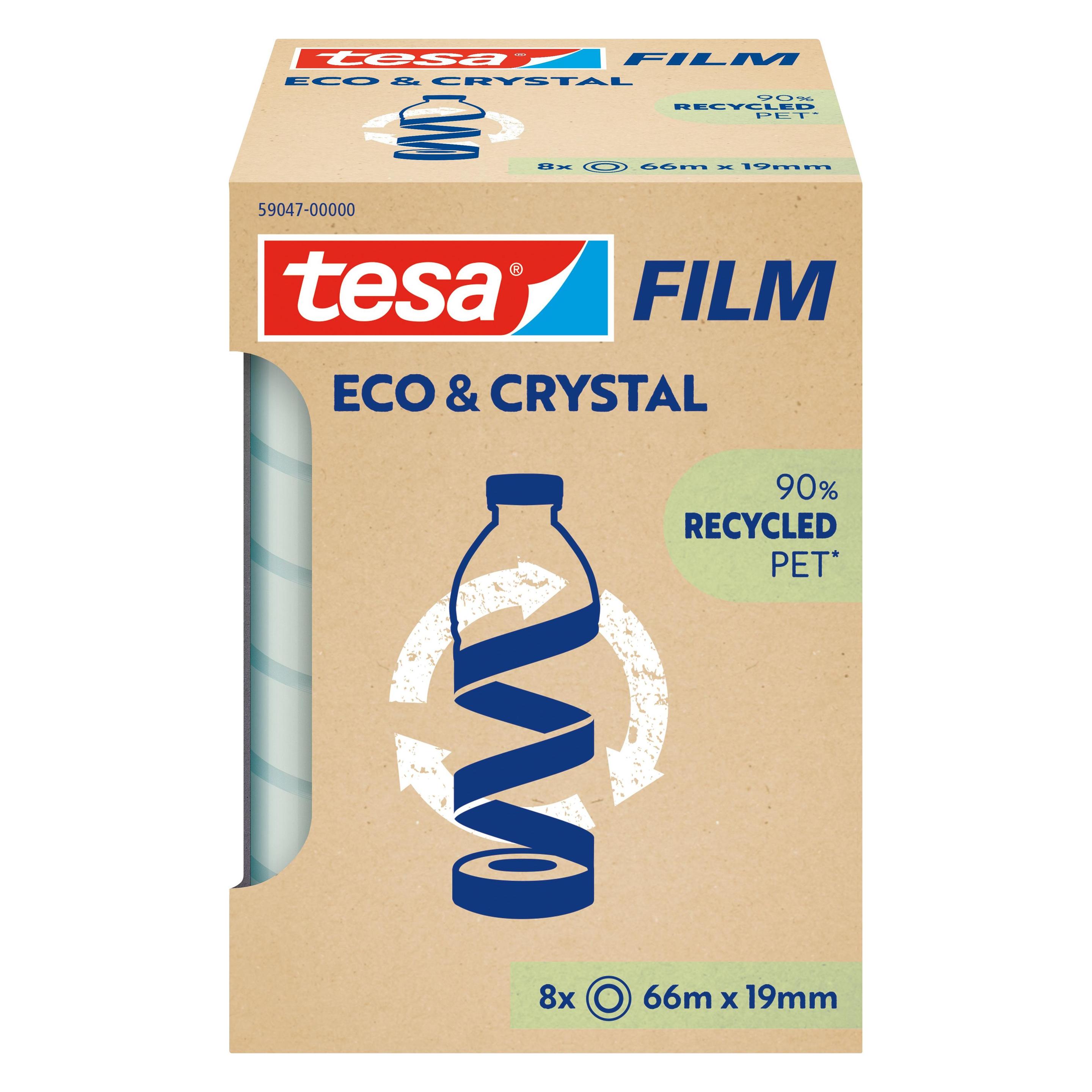 tesa tesafilm Eco & Crystal Rolle 66mx19mm, Turm (19 mm) (59047-00000-00)