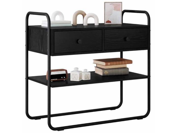 BESTLIFE Table console Chêne noir 100 x 40 x 75 cm Bois d'ingénierie avec manuel de montage（42025767）VIDAXL