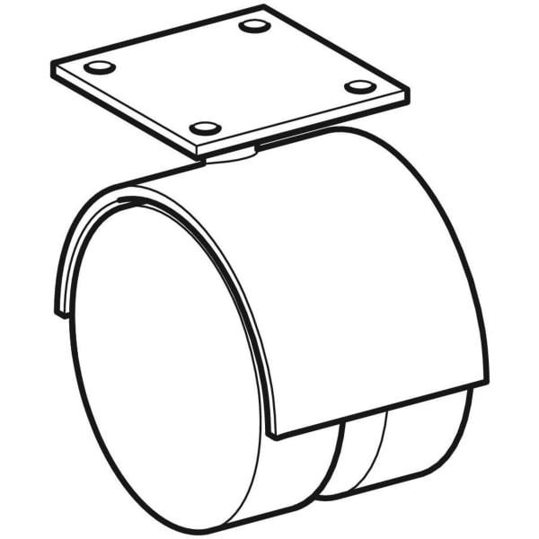 Geberit Rolle mit Bremse 596919000