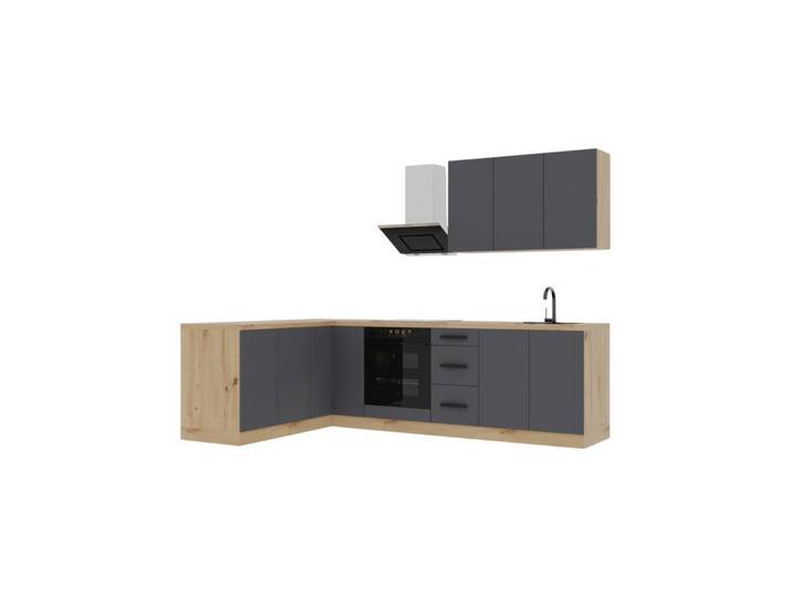 ROYAL24_MARKT Winkelküche K99-G270 - Nexa - Design trifft Funktionalität, (Komplett Set), Edles Design - Top Material - Hochwertig.