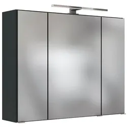 Held-Möbel Spiegelschrank Baabe Dekor Grau Graphit 80 cm