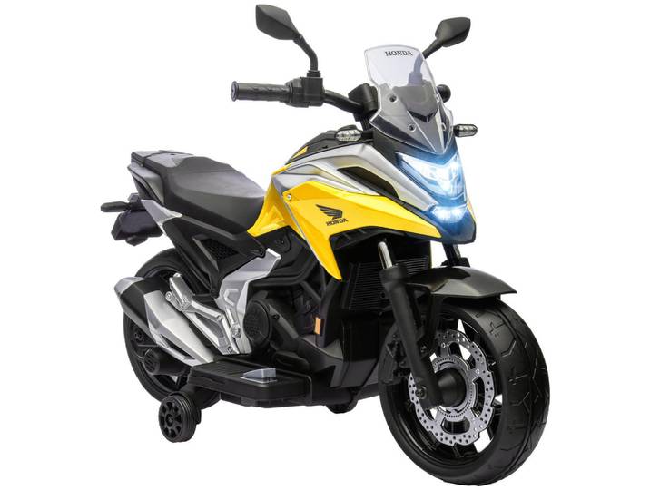 Aiyaplay Kinder-Elektromotorrad 12V Kindermotorrad mit Mp3, Usb, LED-Scheinwerfer in Gelb, Metall, 46x75x107 cm, Freizeit & Co, Gartenspielzeug, Kinder-Elektrofahrzeuge