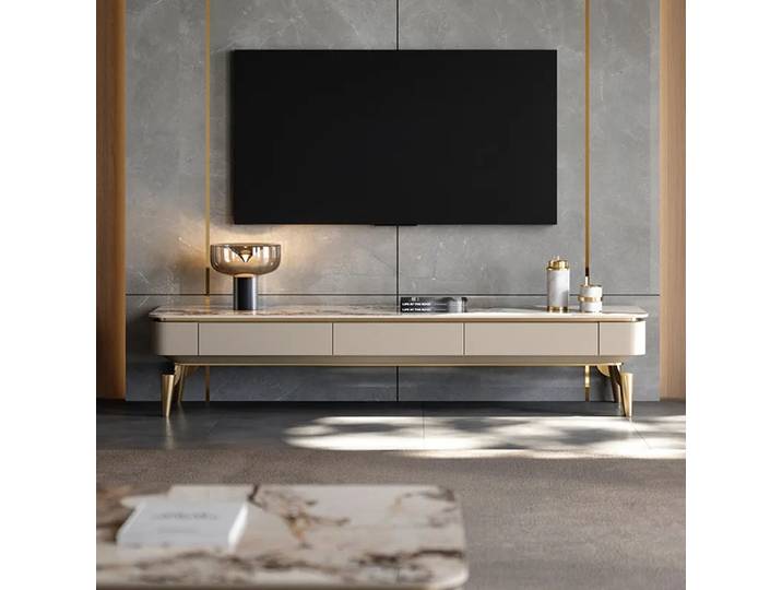 Petit meuble TV pratique, étagères multicouches, meuble TV solide et efficace, tiroirs coulissants, meubles de salon TV Mobile