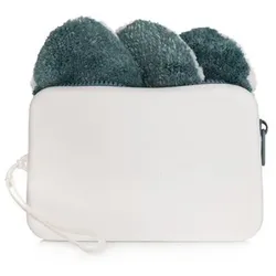 WASCHIES® Skin Cleansing Set 3 aqua Abschmink- & Waschpads mit ivory Aufbewahrungstasche
